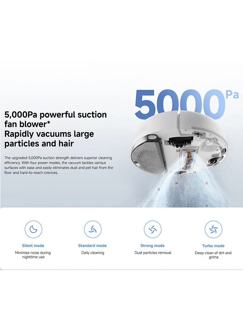 Xiaomi Robot Vacuum S40C Mop and Sweep 5000Pa Powerful Suction LDS - 260 ml 55 W BHR9654GB white - Image 3