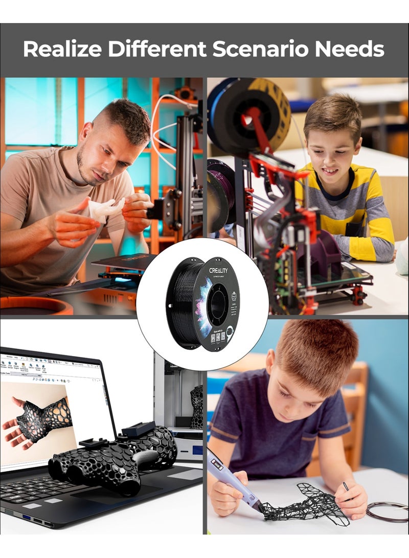 Creality 3D CREALITY PETG Filament 1.75mm 3D Printer Filament, 1kg Neatly Wound Spool, Dimensional Accuracy ±0.03mm, Fit for Ender, Bambu Lab, Anycubic, ELEGOO FDM Printers (Grey) grey - Image 5