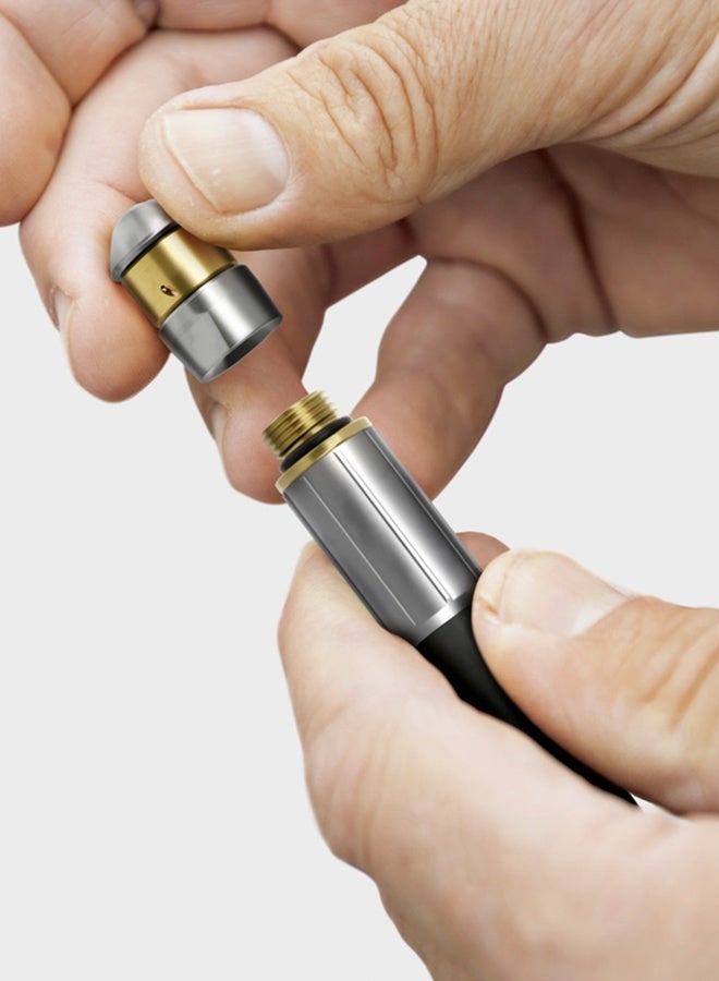 كارشر طقم تنظيف الأنابيب Pc 7.5 – خرطوم مرن بطول 7.5 م مع جديلة، فوهتين قابلتين للتبديل (نفاثة ودائرية)، موصلات نحاسية، تصميم خالي من الحواف، لمغسلات الضغط K2-K7 — يزيل الانسدادات في المصارف والأنابيب والأنابيب العمودية - Image 2