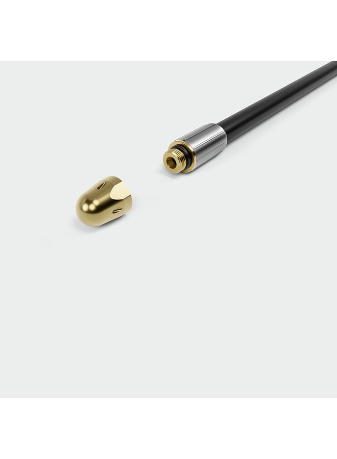 كارشر طقم تنظيف الأنابيب Pc 7.5 – خرطوم مرن بطول 7.5 م مع جديلة، فوهتين قابلتين للتبديل (نفاثة ودائرية)، موصلات نحاسية، تصميم خالي من الحواف، لمغسلات الضغط K2-K7 — يزيل الانسدادات في المصارف والأنابيب والأنابيب العمودية - Image 3