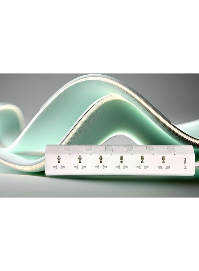 6-Way Universal Power Extension Cord with Individual Switches,( 1.5m) Heavy-Duty 3x1mm² Cable, 2500W Overload & 750°C Fire-Resistant Protection, 10A F image 8