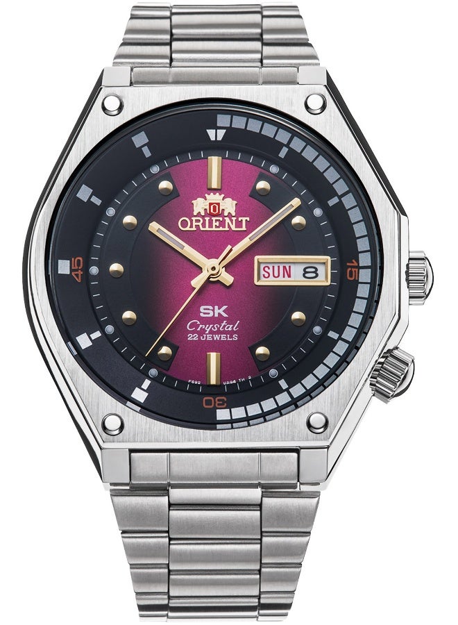 أورينت ريفيفال نيو 70s RA-AA0B02R - ساعة ميكانيكية للرجال من الفولاذ المقاوم للصدأ بثلاثة عقارب - Image 1