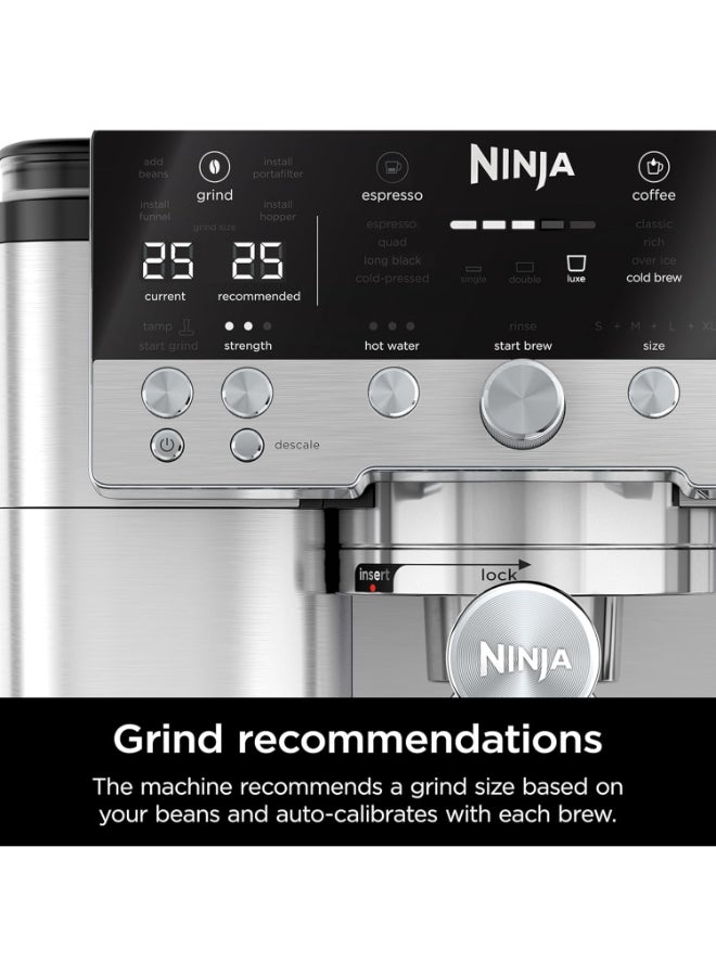 Ninja Luxe Cafe Manual Espresso Machine ES601ANZ 2 L 1650 W ES601ANZ Stainless Steel - Image 5