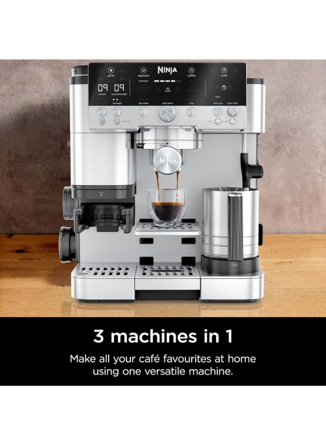 Ninja Luxe Cafe Manual Espresso Machine ES601ANZ 2 L 1650 W ES601ANZ Stainless Steel - Image 3