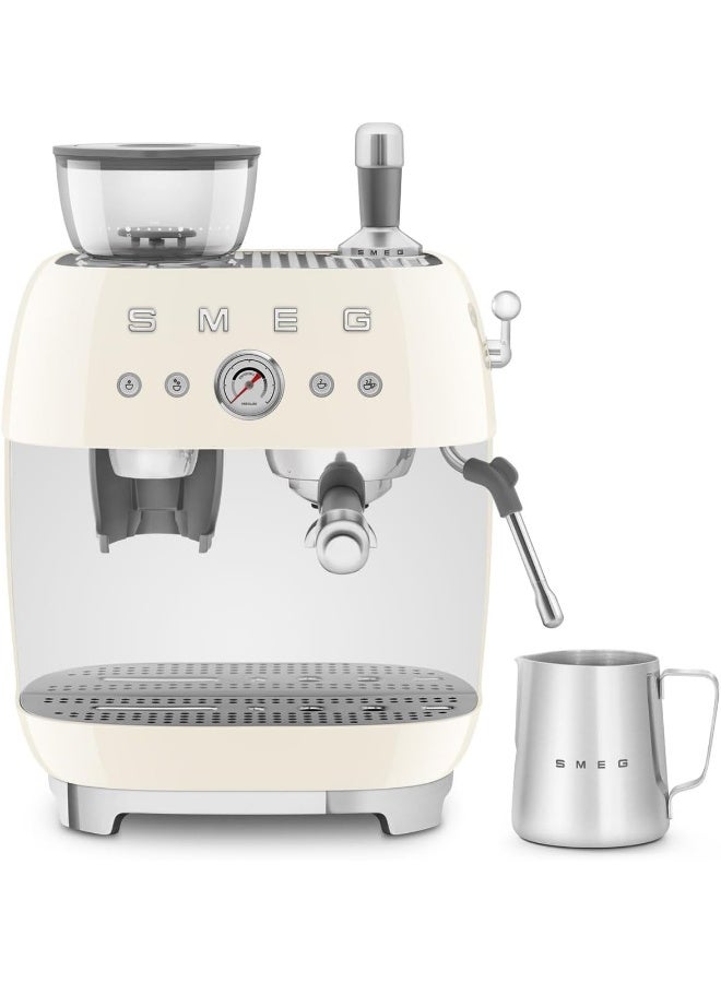 سميج آلة إسبريسو مع مضخة وطاحونة، درجة حرارة قابلة للتعديل ومرحلة ما قبل التخمير، تصميم إيطالي - Image 1