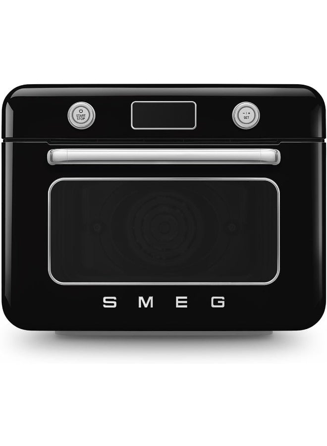 سميج 50’S Style Countertop Combi Steam Oven – Italian Design, Multi-Function Cooking, Air Fry, Steam & Traditional Baking, 33 Built-In Recipes – 30 L 1800 W COF01BLUK black - Image 1