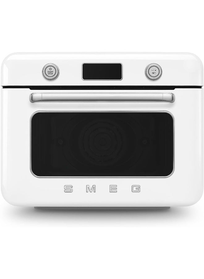 سميج 50’S Style Countertop Combi Steam Oven – Italian Design, Multi-Function Cooking, Air Fry, Steam & Traditional Baking, 33 Built-In Recipes – 30 L 1800 W COF01WHUK White - Image 1