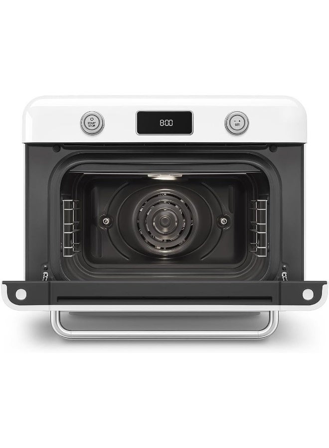 سميج 50’S Style Countertop Combi Steam Oven – Italian Design, Multi-Function Cooking, Air Fry, Steam & Traditional Baking, 33 Built-In Recipes – 30 L 1800 W COF01WHUK White - Image 2