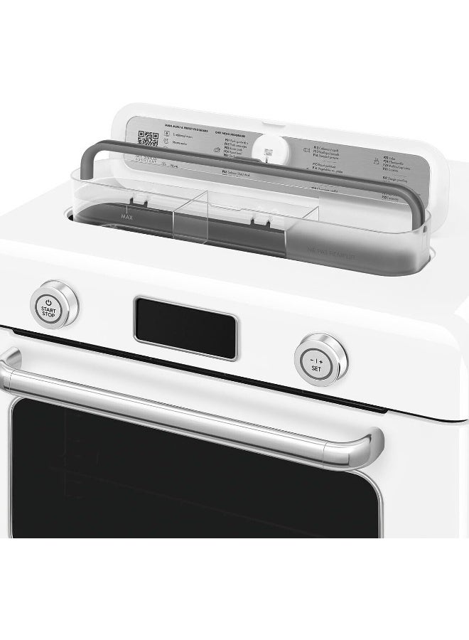 سميج 50’S Style Countertop Combi Steam Oven – Italian Design, Multi-Function Cooking, Air Fry, Steam & Traditional Baking, 33 Built-In Recipes – 30 L 1800 W COF01WHUK White - Image 3