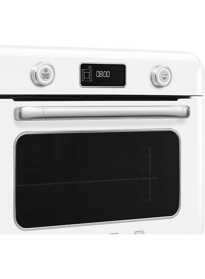 سميج 50’S Style Countertop Combi Steam Oven – Italian Design, Multi-Function Cooking, Air Fry, Steam & Traditional Baking, 33 Built-In Recipes – 30 L 1800 W COF01WHUK White - Image 5
