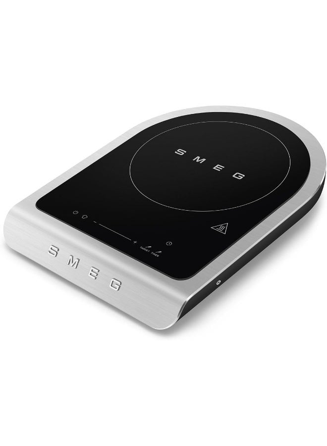 سميج موقد تحريض محمول Pic01Blmuk – موقد فردي مدمج، 10 مستويات طاقة، تصميم إيطالي حديث، سهل التنظيف، موفر للطاقة - Image 2