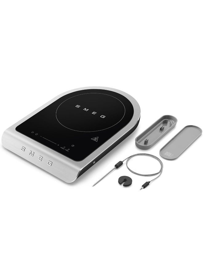 سميج موقد تحريض محمول Pic01Blmuk – موقد فردي مدمج، 10 مستويات طاقة، تصميم إيطالي حديث، سهل التنظيف، موفر للطاقة - Image 5