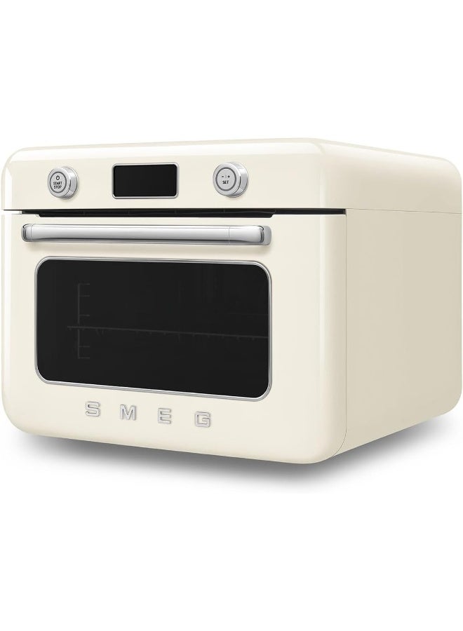 سميج 50’S Style Countertop Combi Steam Oven – Italian Design, Multi-Function Cooking, Air Fry, Steam & Traditional Baking, 33 Built-In Recipes – 30 L 1800 W COF01CRUK Cream - Image 4