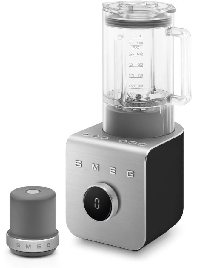 smeg High Performance Blender With 1.5L Jug, 1400W, 1.5 L 1400 W BLC02BLMUK Black Matt - Image 1