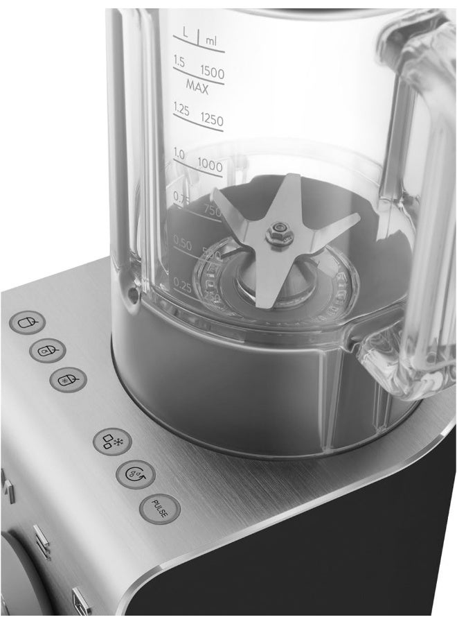 smeg High Performance Blender With 1.5L Jug, 1400W, 1.5 L 1400 W BLC02BLMUK Black Matt - Image 4