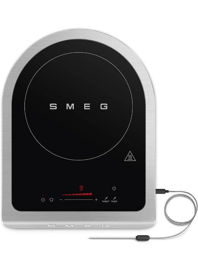 smeg Portable Induction Hob  – Compact Single Burner, 10 Power Levels, Modern Italian Design, Easy-To-Clean, Energy-Efficient, 2100 W PIC01WHMUK White Matt - Image 3