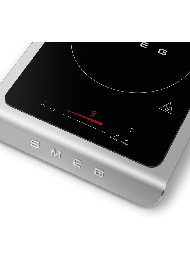 smeg Portable Induction Hob  – Compact Single Burner, 10 Power Levels, Modern Italian Design, Easy-To-Clean, Energy-Efficient, 2100 W PIC01WHMUK White Matt - Image 5