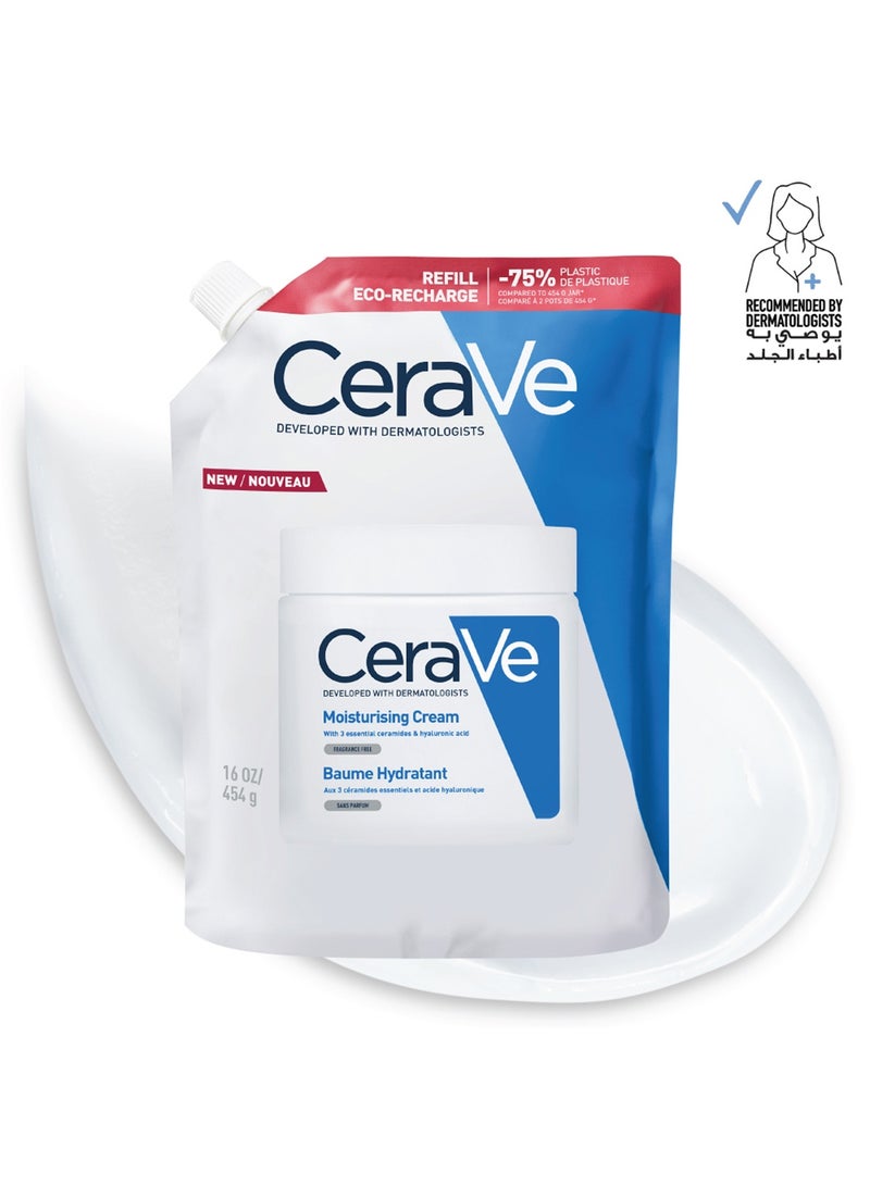 CeraVe Moistrising Cream Refill 454g 454 gm - Image 3