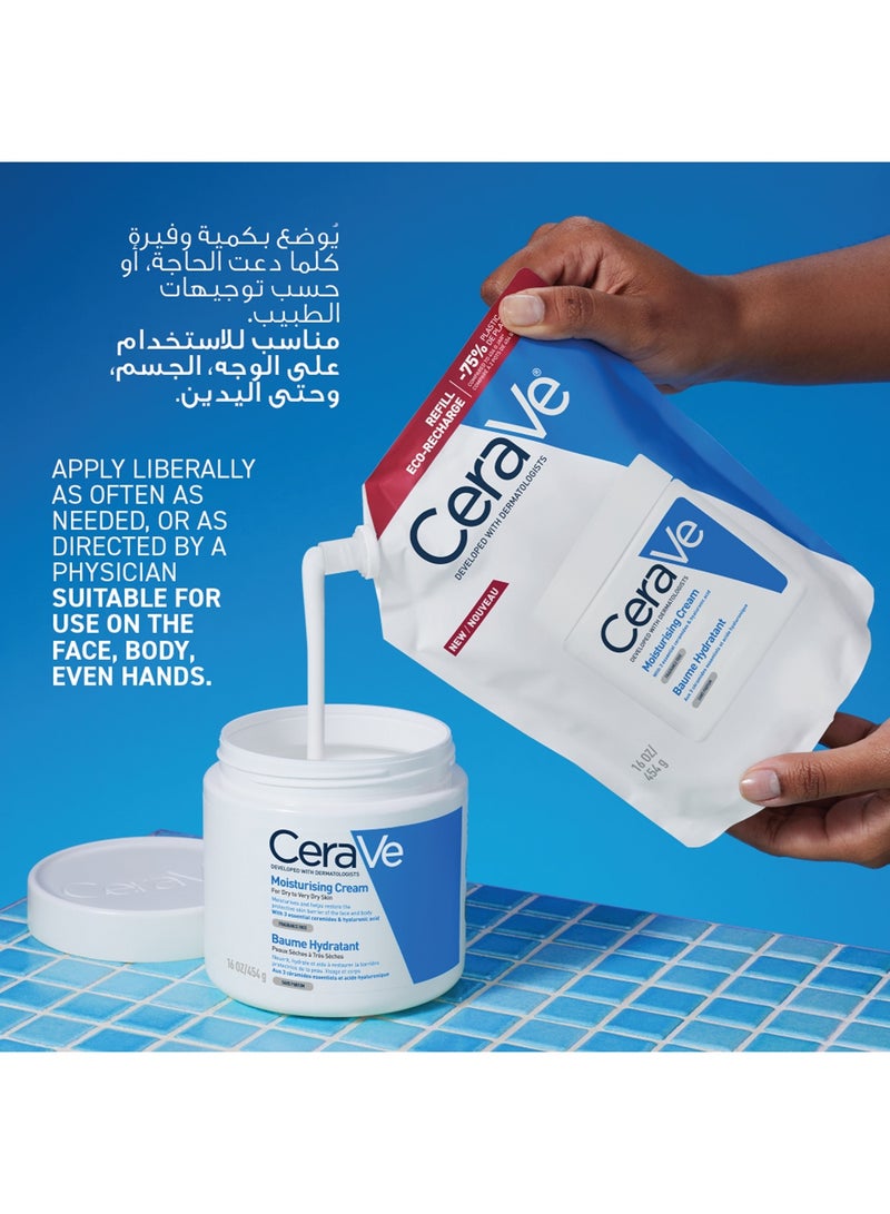 CeraVe Moistrising Cream Refill 454g 454 gm - Image 5