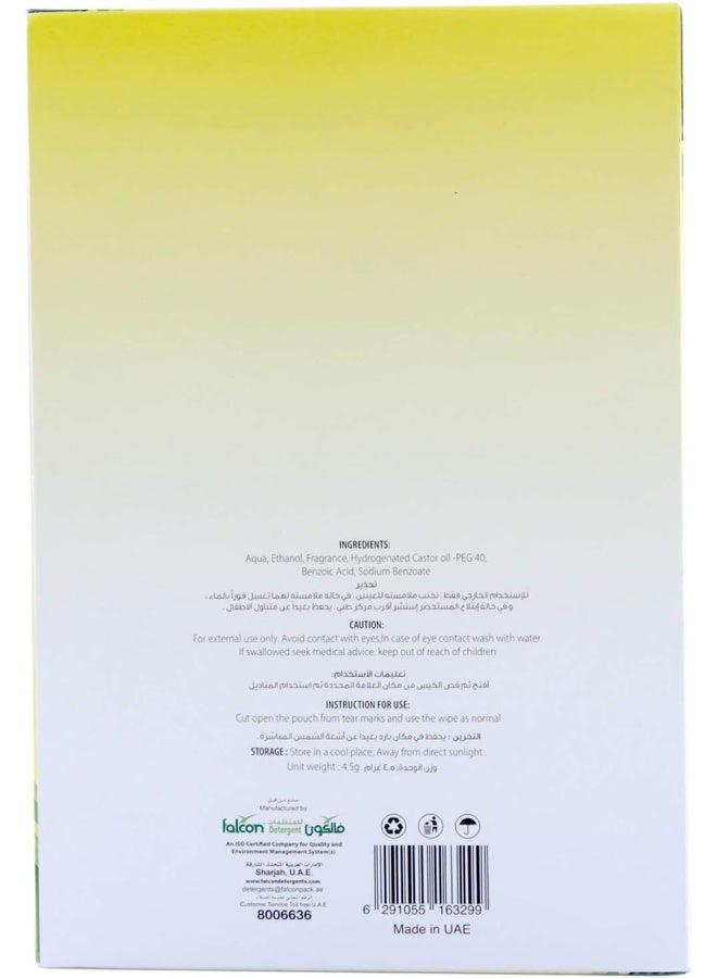 Falcon PACK Refreshing Wet Wipes Without Logo In Box, 100 Pieces - White - Image 2