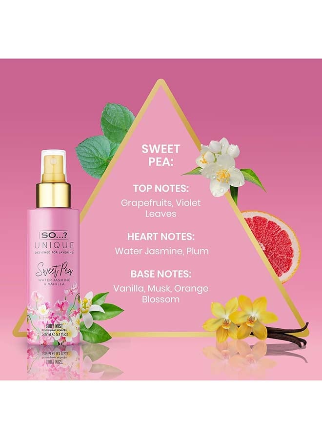 بيوتي جيفت رذاذ الجسم الفريد من نوعه برائحة البازلاء الحلوة - Image 2