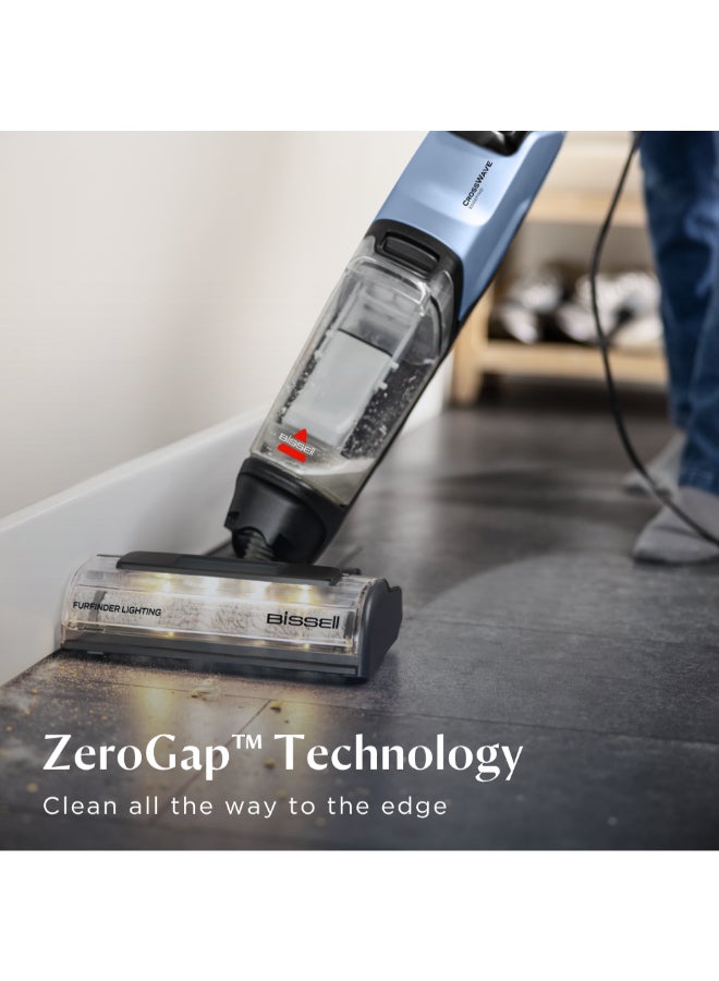 Bissell CrossWave EdgeFind 4136K – Wet & Dry  with ZeroGap™ Edge Cleaning, FurFinder™ Headlights, Tangle-Free Brush Roll & Self-Cleaning Cycle 360 W 4136K Blue - Image 4