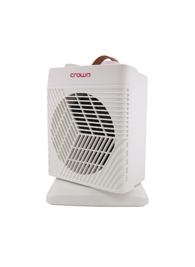 كراون لاين سخان مروحة HT-437، 1800-2000 واط، إعدادين للحرارة، دوران، هواء بارد، ترموستات، حماية من السخونة الزائدة، قطع حراري، ضوء الطاقة، مقبض حمل، يغطي حتى 20㎡ - Image 4