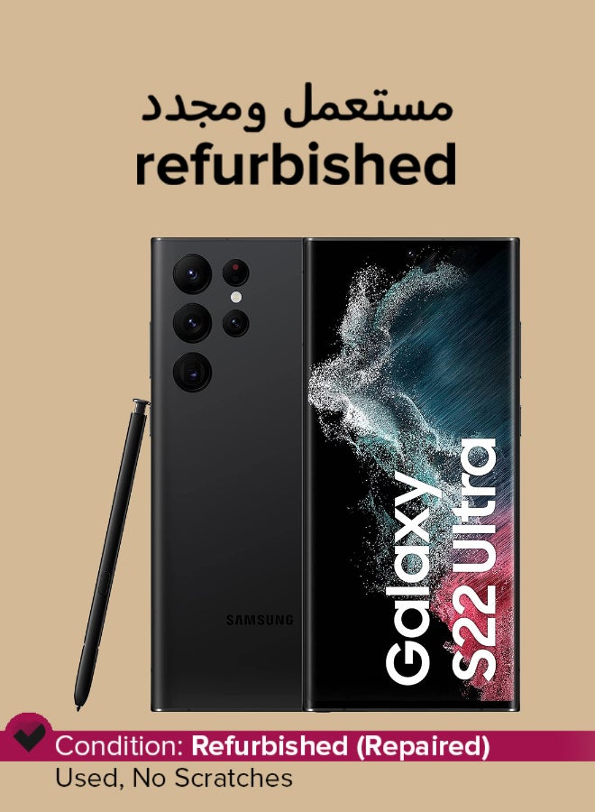 Samsung Refurbished - Galaxy S22 Ultra 5G 128GB 8GB RAM Phantom Black - International Version - Image 1
