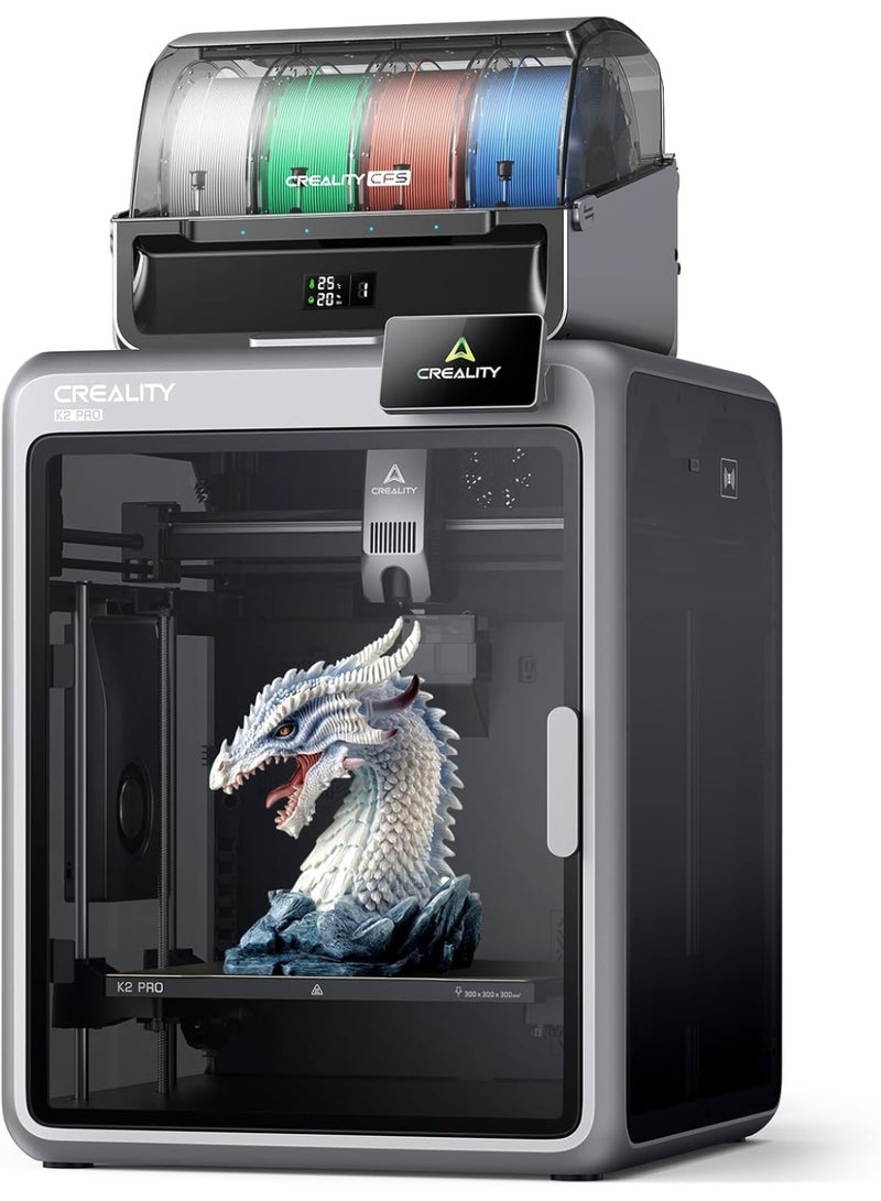 كريليتي 3D Creality K2 Pro Combo 3D Printers, Multicolor 3D Printer Machine with CFS, Dual Camera, 600mm/s Printing Speed, Next-Gen Direct Drive Extruder, 300 * 300 * 300mm Printing Volume black - Image 1