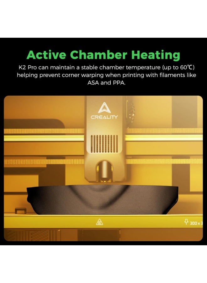 كريليتي 3D Creality K2 Pro Combo 3D Printers, Multicolor 3D Printer Machine with CFS, Dual Camera, 600mm/s Printing Speed, Next-Gen Direct Drive Extruder, 300 * 300 * 300mm Printing Volume black - Image 5