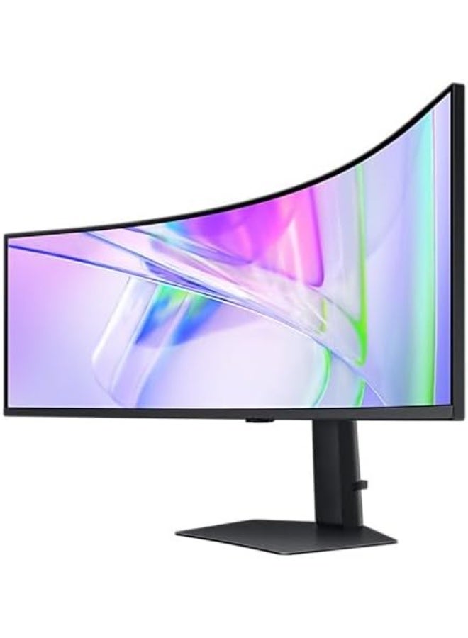 Samsung 49 inch ViewFinity 120Hz Dual-QHD Monitor - (5120 x 1440), 5ms, Tilt, Swivel, Height Adjustable, KVM Switch, USB-C (90W), 1000R, Integrated speakers, VESA DisplayHDR 400, S95UC black - Image 2