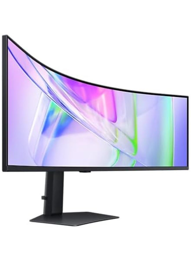 Samsung 49 inch ViewFinity 120Hz Dual-QHD Monitor - (5120 x 1440), 5ms, Tilt, Swivel, Height Adjustable, KVM Switch, USB-C (90W), 1000R, Integrated speakers, VESA DisplayHDR 400, S95UC black - Image 4