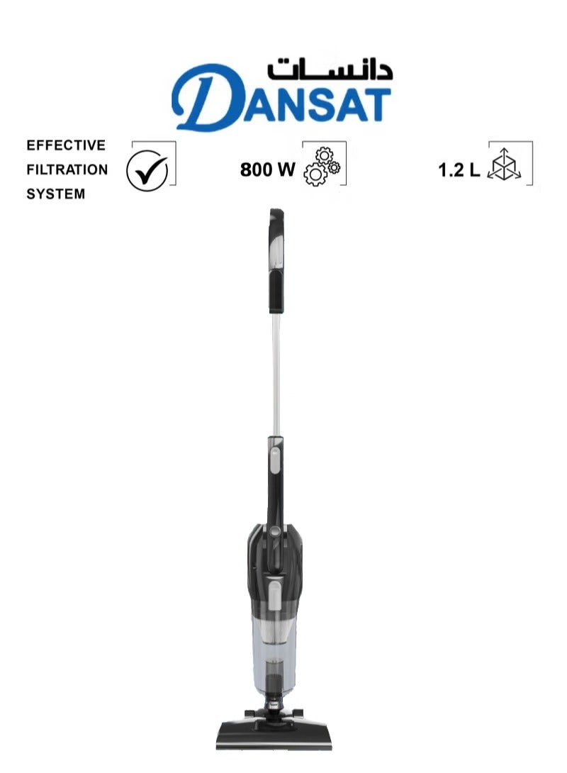 Dansat Handheld Vacuum Cleaner - 2 in 1 - 5m Cord with BS Plug 800 W 1.2 Capacity 1.2 L 800 W DANVC812ST black