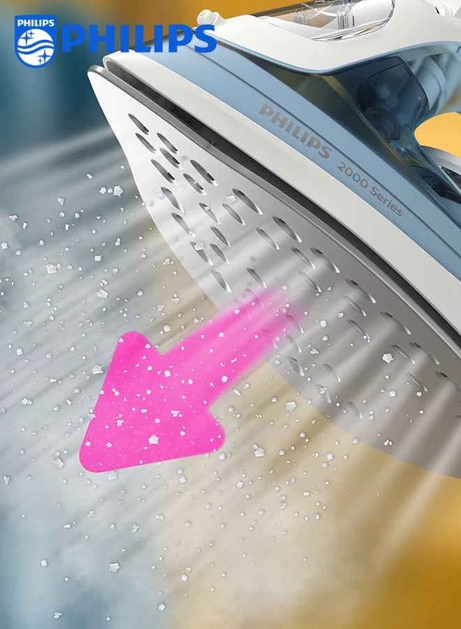 Philips Steam Iron 2000 Series, 100g Steam Boost, 30 Sec Heat-Up, 1.9m Cord 250 ml 2000 W DST2010/26 Sea Blue - Image 3