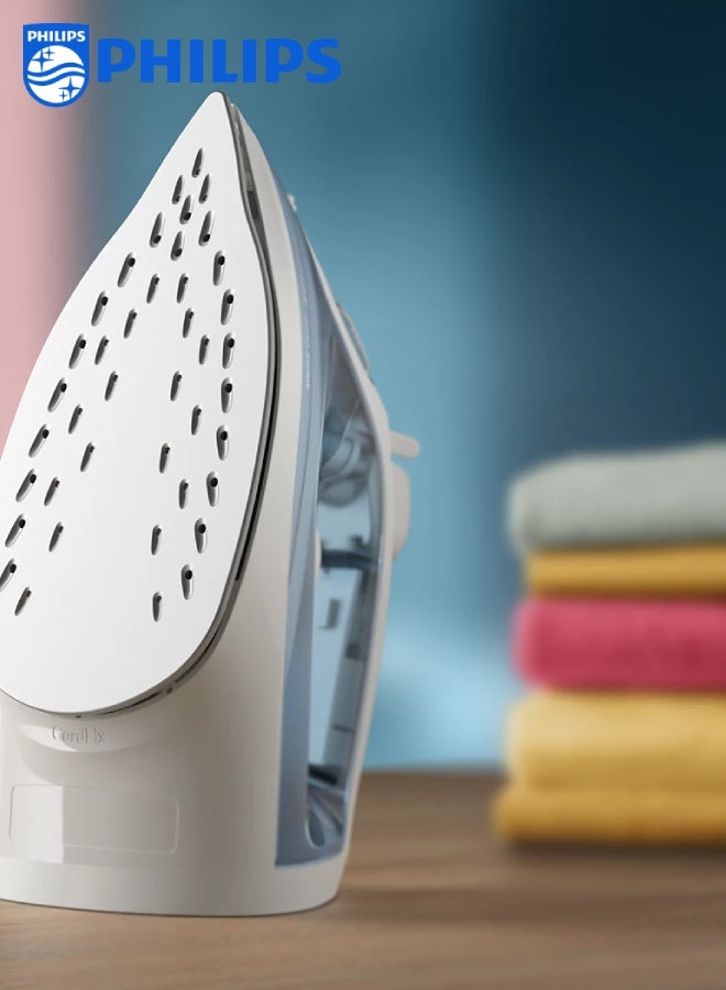 Philips Steam Iron 2000 Series, 100g Steam Boost, 30 Sec Heat-Up, 1.9m Cord 250 ml 2000 W DST2010/26 Sea Blue - Image 2