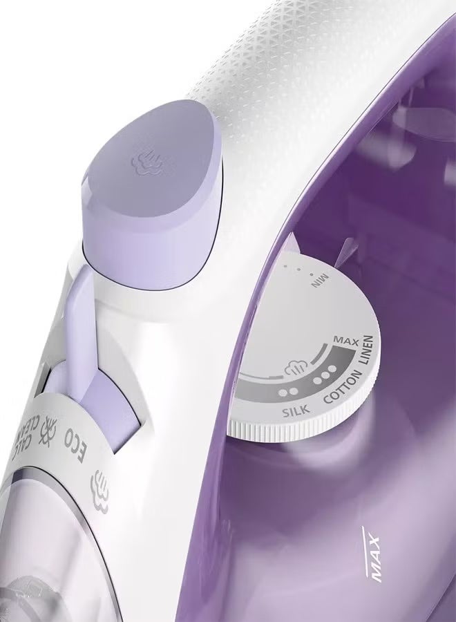 فيليبس Steam Iron 1000 Series, 90g Steam Boost, 45 Sec Heat-Up, 1.6m Cord 250 ml 1800 W DST1020/36 Purple - Image 3