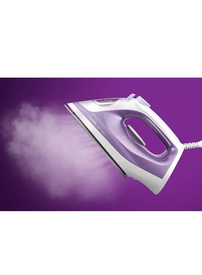 فيليبس Steam Iron 1000 Series, 90g Steam Boost, 45 Sec Heat-Up, 1.6m Cord 250 ml 1800 W DST1020/36 Purple - Image 4