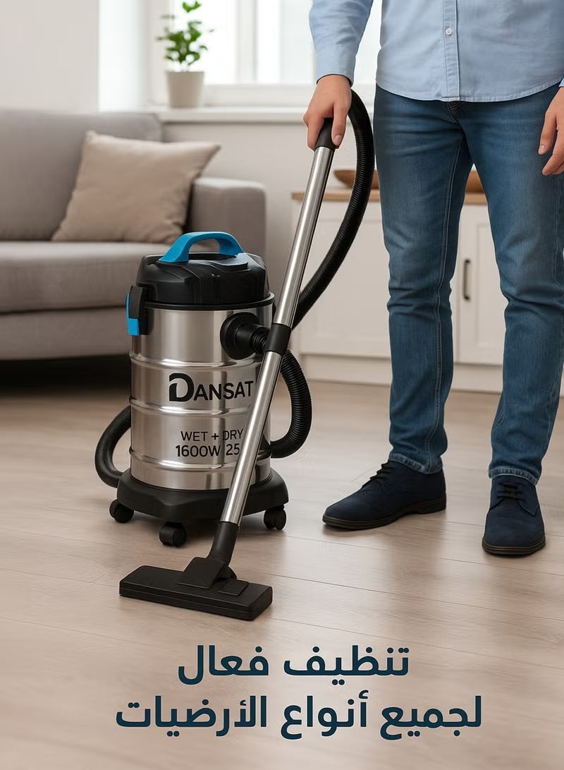 دانسات مكنسة كهربائية أسطوانية - هيكل معدني، مكنسة بعصا قابلة للتلسكوب، 4 عجلات - نظام ترشيح متعدد الطبقات - Image 4