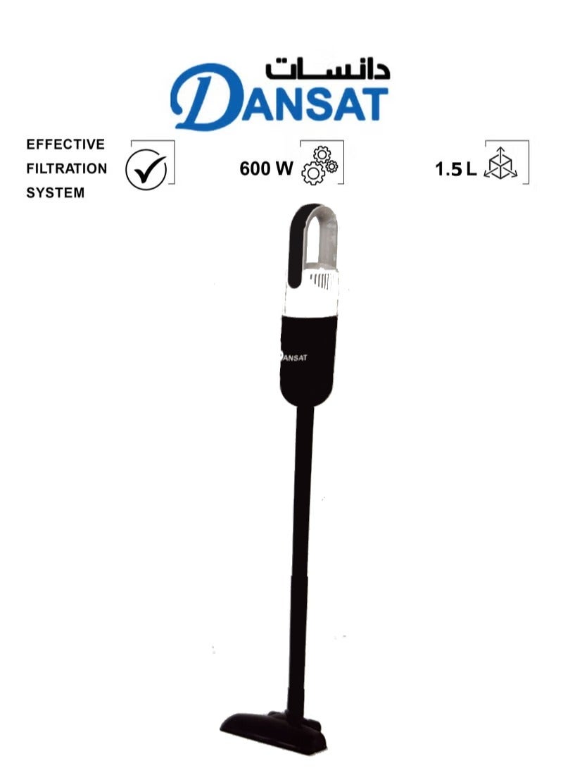 Dansat Handheld Vacuum Cleaner - 2 in 1 - 5m Cord with BS Plug 1.5 L 600 W DANVC615ST Black/White