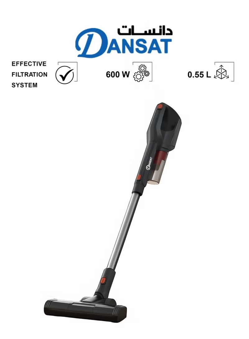 Dansat Handheld Vacuum Cleaner - 2 in 1 - 5m Cord with BS Plug 0.55 L 600 W DANVC685ST Black/Red - Image 1