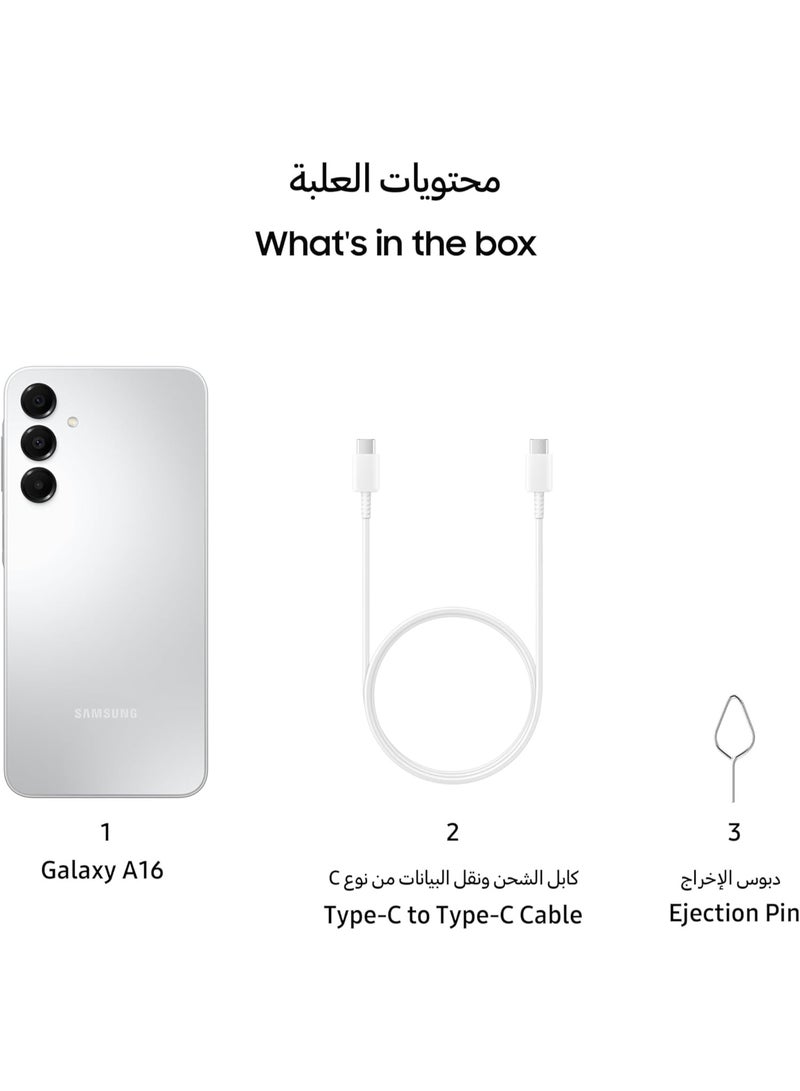 Samsung Galaxy A16 LTE Smartphone, 8GB RAM + 128 GB Storage, Dual SIM, Gray – Unlocked International Version – Works Worldwide - Image 3