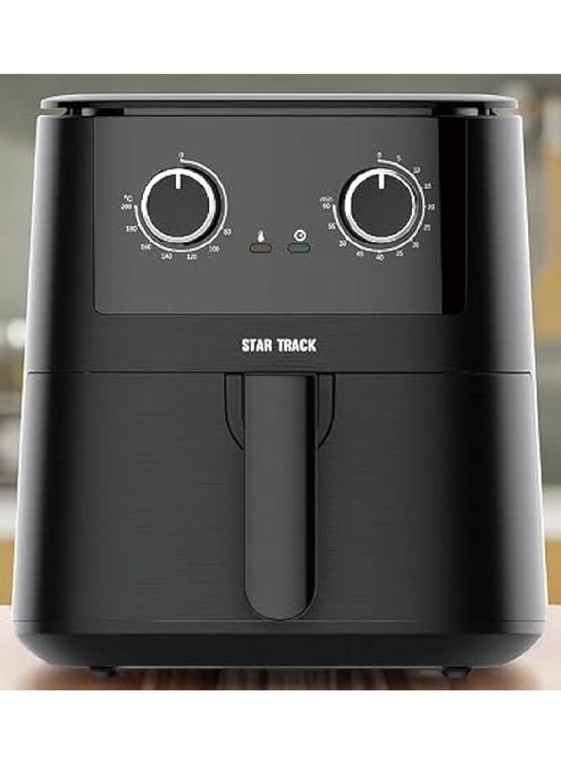 STAR TRACK Air Fryer 4.2 Liter 1400W Comes with Nine Blades Removes Oil and Fat, Elegant Design in Black Color 4.5 L 1400 W ST-AF1400-SB42 Black - Image 2