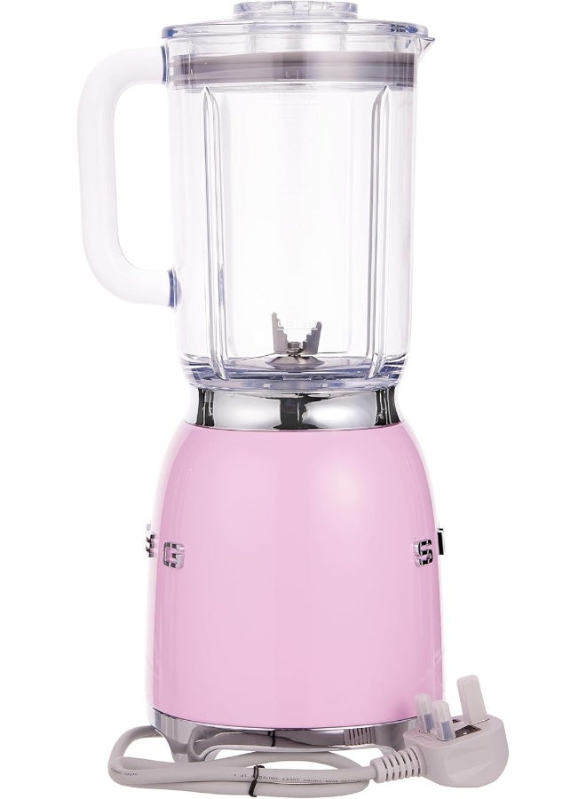 smeg Retro 50's Style Jug Blender with Stainless Steel Blades, 4 Speed Settings and 3 Pre-set Programs, 1 Year Warranty 1.5 L 800 W BLF03PKUK pink - Image 2