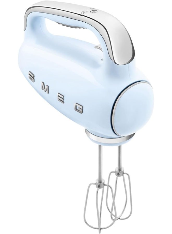 سميج Retro 50's Style Hand Mixer, 9 Speed Levels, 3 Stainless Steel Whisks, 1 Year Warranty - 250 W HMF01PBUK Pastel Blue - Image 1