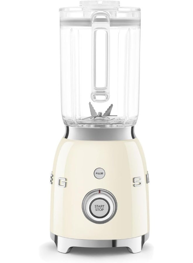 smeg Retro 50's Style Jug Blender with Stainless Steel Blades, 4 Speed Settings and 3 Pre-set Programs, 1 Year Warranty 1.5 L 800 W BLF03CRUK cream - Image 4