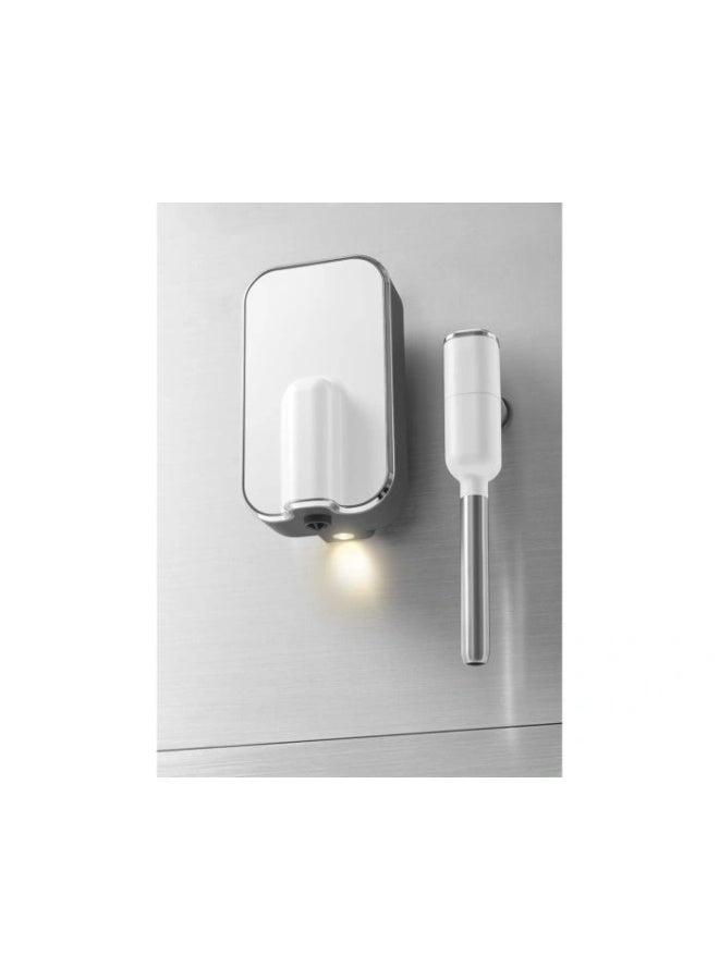 سميج آلة قهوة بن إلى كوب بتصميم ريترو من الخمسينات مع جهاز رغوة الحليب، 8 إعدادات للمشروبات، وظائف طحن متعددة، صلابة ماء قابلة للتعديل، ضمان لمدة سنة - Image 3