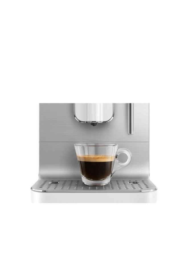 سميج آلة قهوة بن إلى كوب بتصميم ريترو من الخمسينات مع جهاز رغوة الحليب، 8 إعدادات للمشروبات، وظائف طحن متعددة، صلابة ماء قابلة للتعديل، ضمان لمدة سنة - Image 4