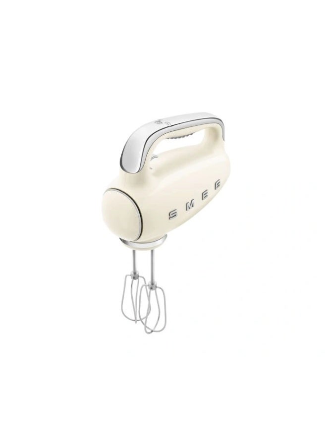 smeg Retro 50's Style Hand Mixer, 9 Speed Levels, 3 Stainless Steel Whisks,  1 Year Warranty 250 W HMF01CRUK cream - Image 2