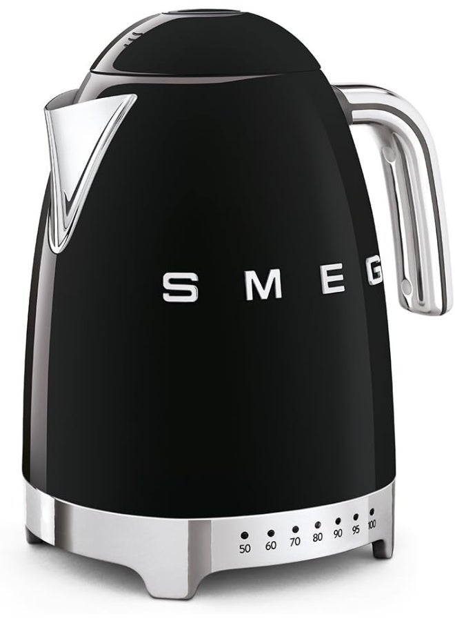 smeg 50's Retro Style Kettle, 7 Temperature Settings,  Capacity with Water Level Indicator, 360 Swivel Base, Stainless Steel, 1 Year Warranty 1.7 L 3000 W KLF04BLUK black - Image 2