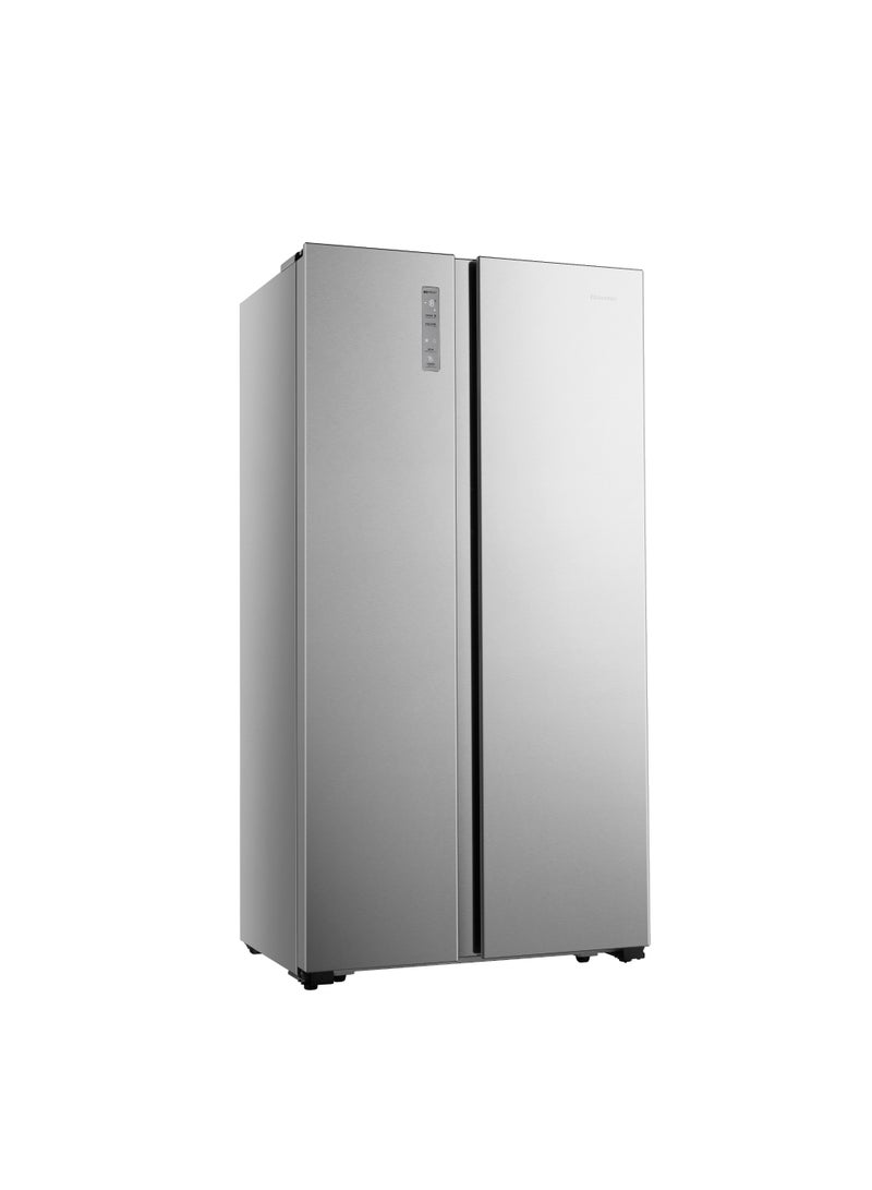 هايسنس Hisense 532 Lt 18.8 CuFt Side By Side Refrigerator, Inverter Compressor Tech, Total Auto Defrost, Maximum Capacity, Premium Grey RS3P558NAIC silver - Image 2